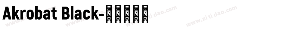 Akrobat Black字体转换